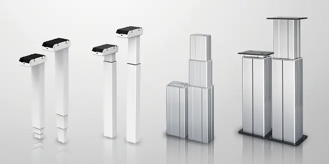 强而有力、坚固耐用的升降立柱-工业工作站的电动推杆解决方案